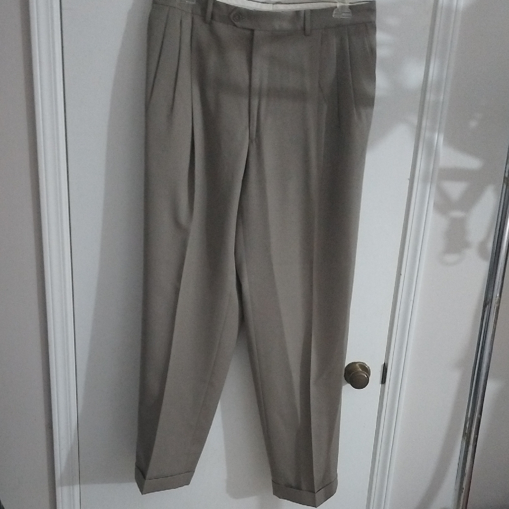 Men's Elegant Tan Dress Trousers-Pazoni-Made In Italy
